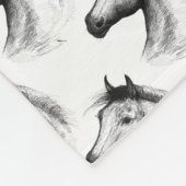 Pferd: Weiß Fleecedecke (Ecke)