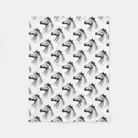 Pferd: Weiß Fleecedecke (Vorderseite)
