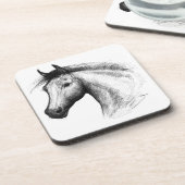 Pferd: Weiß Getränkeuntersetzer (Linke Seite)