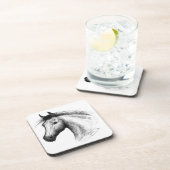 Pferd: Weiß Getränkeuntersetzer (Rechte Seite)