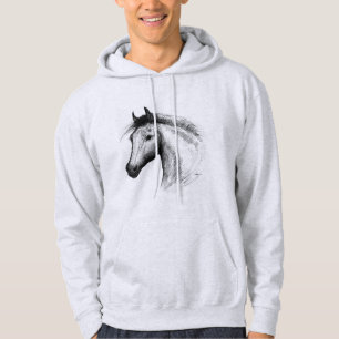 Pferd: Weiß Hoodie
