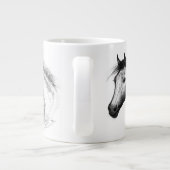 Pferd: Weiß Jumbo-Tasse (Rückseite)