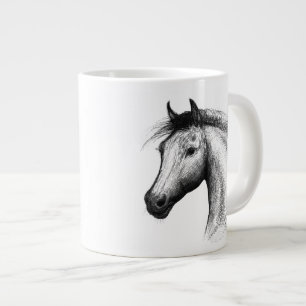 Pferd: Weiß Jumbo-Tasse