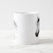 Pferd: Weiß Jumbo-Tasse (Vorderseite)
