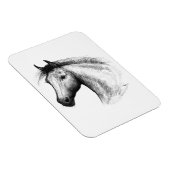 Pferd: Weiß Magnet (Rechte Seite)