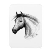 Pferd: Weiß Magnet (Vertikal)