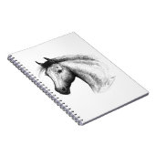Pferd: Weiß Notizblock (Rechte Seite)