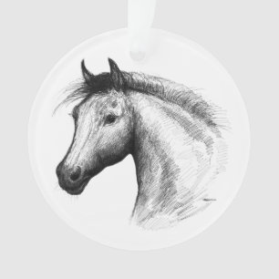 Pferd: Weiß Ornament