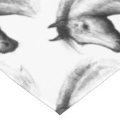 Pferd: Weiß Tischdecke (Schrägansicht)