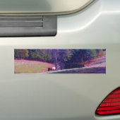 Pferd weit weg in einem Lila Feld Autoaufkleber (Auf Auto)