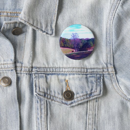 Pferd weit weg in einem Lila Feld Button (Beispiel)