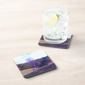 Pferd weit weg in einem Lila Feld Untersetzer (Rechte Seite)