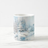 Pferd Winter Szene Schneewald Weihnachten Kaffeetasse (Mittel)