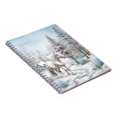 Pferd Winter Szene Schneewald Weihnachten Notizblock (Rechte Seite)