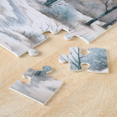 Pferd Winter Szene Schneewald Weihnachten Puzzle (Seite)