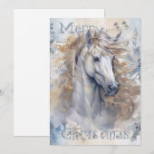Pferd Winter Weihnachten Wasserfarbe (Vorne/Hinten)