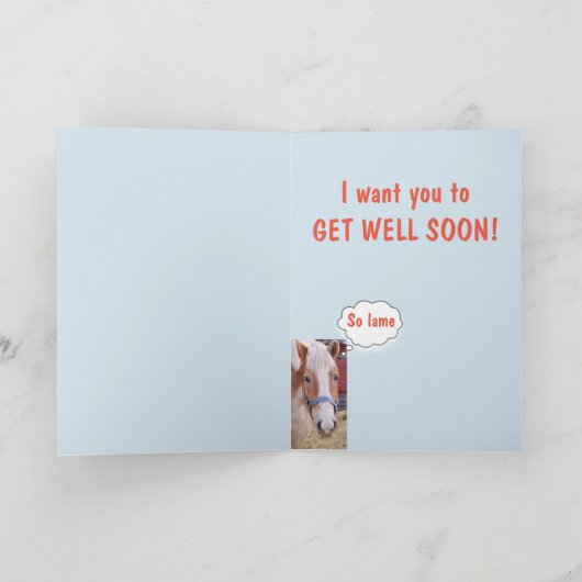 Pferd wird bald gut karte (Innenseite)