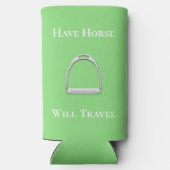 "Pferd wird reisen" Reitbillon Green Selters Dosenkühler (Rückseite)