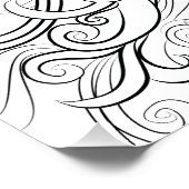 Pferd zeichne Erwachsenenfarbposter Poster (Ecke)