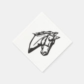 Pferd Zeichnend Papier Napkins Serviette (Ecke)