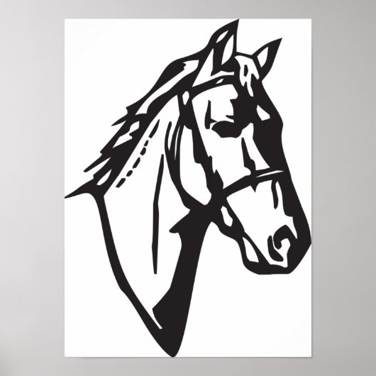 Pferd Zeichnend Poster (Vorne)