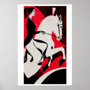 Pferd Zirkus Streichholzschachtel Kunst Druck, Rus Poster
