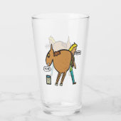 Pferd zum Wasser Glas (Rückseite)