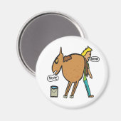 Pferd zum Wasser Magnet (Vorderseite/Rückseite)