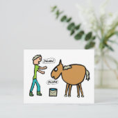 Pferd zum Wasser Postkarte (Stehend Vorderseite)