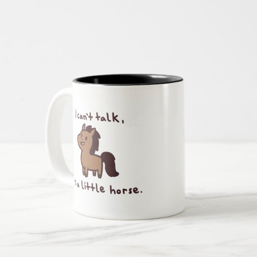 Pferd Zweifarbige Tasse (Vorderseite Links)