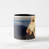 Pferd Zweifarbige Tasse (Mittel)