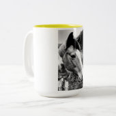 Pferd Zweifarbige Tasse (Vorderseite Links)