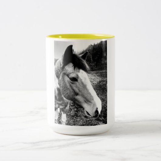 Pferd Zweifarbige Tasse (Mittel)