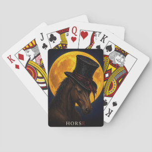 Pferd Zylinderhut Gothic Surreal Spielkarten
