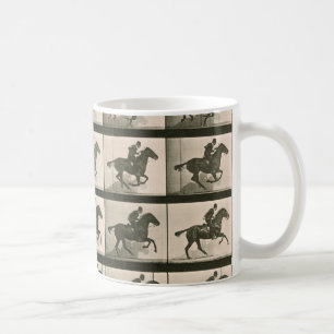 Pferdbewegung Vintage-Fotografie Kaffeetasse