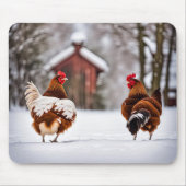 Pferdchen im Schnee Mousepad (Vorne)