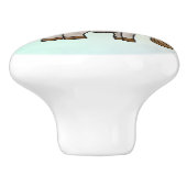 Pferdchen Keramikknauf (Seitenansicht)