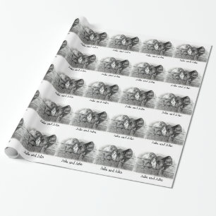 Pferdchen, Stift, Western Hochzeit, personalisiere Geschenkpapier