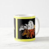 Pferde - 5 Kopfstudien Kaffeetasse (VorderseiteRechts)