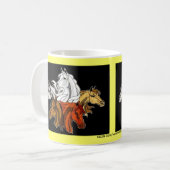 Pferde - 5 Kopfstudien Kaffeetasse (Vorderseite Links)