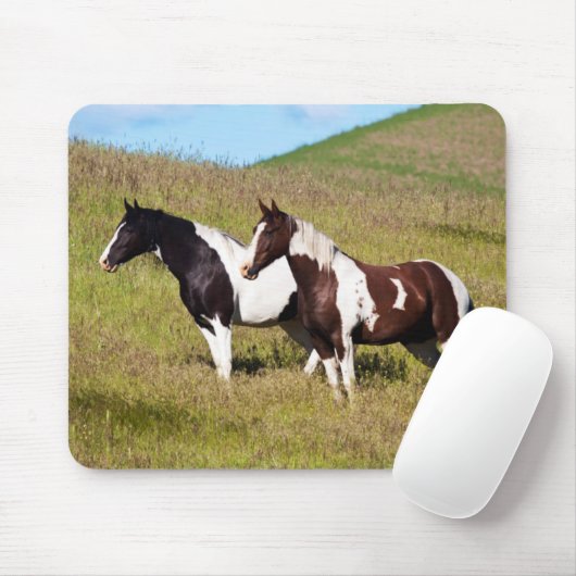 Pferde am Hang Mousepad (Mit Mouse)