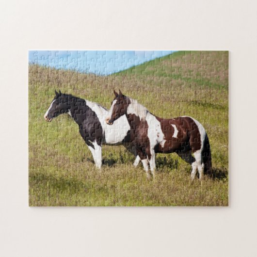 Pferde am Hang Puzzle (Horizontal)