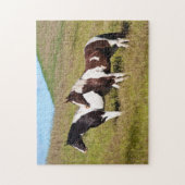 Pferde am Hang Puzzle (Vertikal)