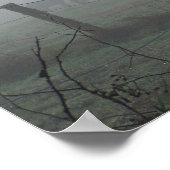 Pferde am Morgen Nebel Poster (Ecke)