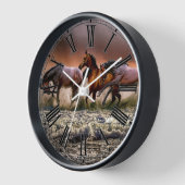 Pferde am Strand Uhr (Winkel)