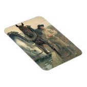 Pferde am Wassertrog, 1884 (Öl auf Leinwand) Magnet (Rechte Seite)