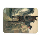 Pferde am Wassertrog, 1884 (Öl auf Leinwand) Magnet (Horizontal)