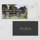 Pferde am Zaun Visitenkarte (Vorne/Hinten)