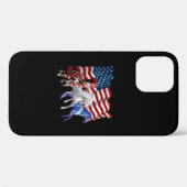 Pferde Amerikanisches Flaggenpferd Case-Mate iPhone Hülle (Rückseite (Horizontal))
