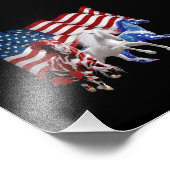 Pferde Amerikanisches Flaggenpferd Fotodruck (Ecke)